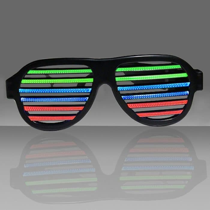 LED-CM03 LED Musical Shades Sound & Musik Aktive LED-Partybrille mit USB-Ladegerät – Bild 5