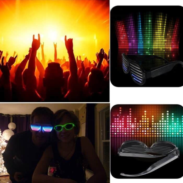 LED-CM03 LED Musical Shades Sound & Musik Aktive LED-Partybrille mit USB-Ladegerät – Bild 8