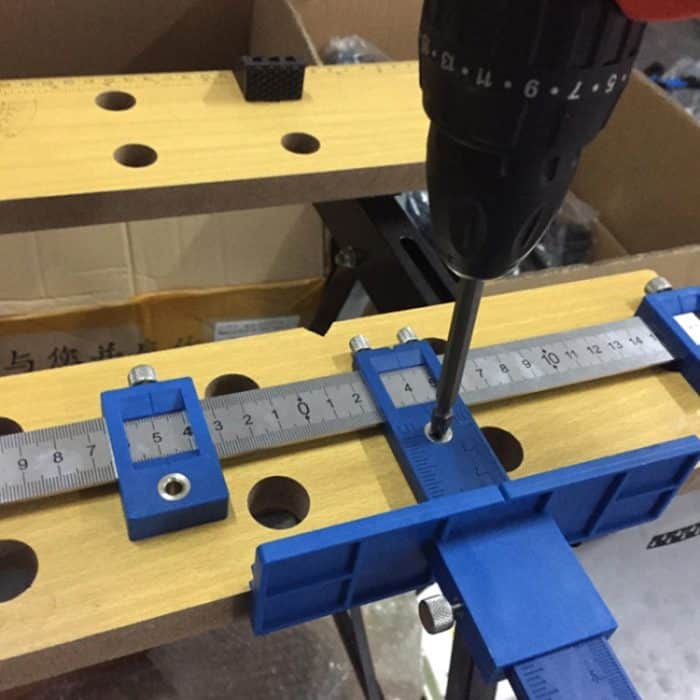 Multifunktionsverstellbarer Möbelschrank Türgriff Holzbearbeitungslochsuche – Bild 7