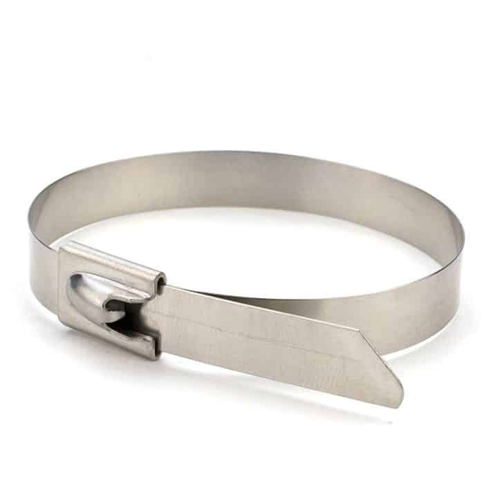 100 PCS 4.6x450mm Edelstahl-Metallkabelbinder Tie Zip-Verpackung Auspuff-Hitze Straps Saugrohr – Bild 2