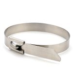 100 PCS 4.6x500mm Edelstahl Metallkabelbinder Kabelbinder Reißverschluss Wickel Abgaswärmebänder Induktionsrohr – Bild 2