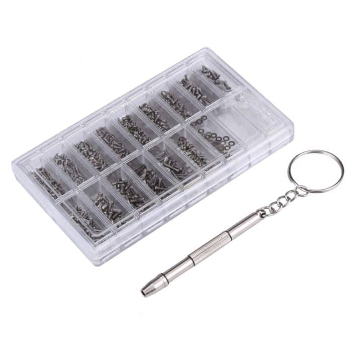 1000 PCS Watch Sonnenbrille Brillen Schrauben Mutter Reparatursatz Mit einem Schraubendreher – Bild 2