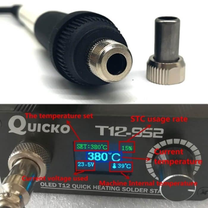 LED-Lötstation MINI T12-952 Elektronisches Schweißgerät Tragbares Schweißwerkzeug – Bild 6