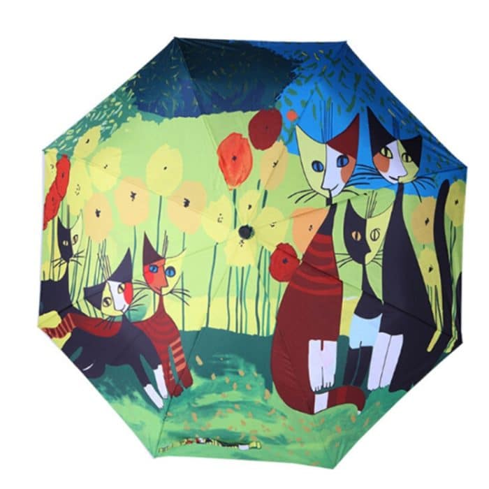 Kreativer, frischer Sonnenschutz-Regenschirm mit dreifachem Silberband und UV-Schutz – Bild 3