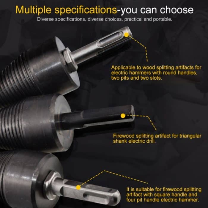 Haushalts Haushaltsholzfäller Bohrer Elektrischer Holzspaltkegelbohrer 42mm Sechskantschaft – Bild 8