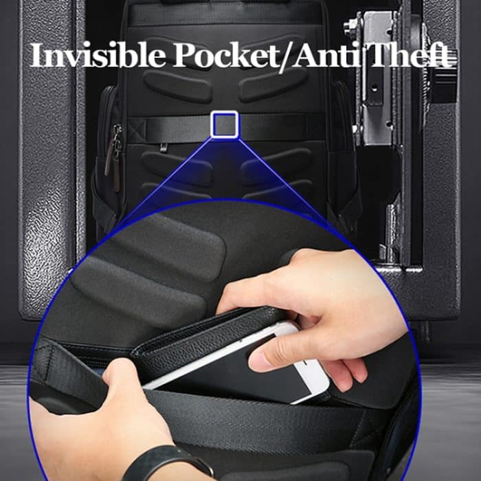 Bopai 751-007291 Business Anti-Diebstahl-wasserdichte Doppel-Umhängetasche mit großem Fassungsvermögen und USB-Ladeanschluss, Größe: 34 x 19 x 43,5 cm, 751-007291 – Bild 15