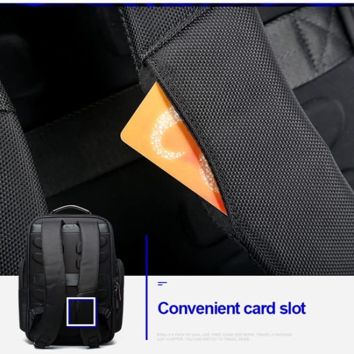 Bopai 751-007291 Business Anti-Diebstahl-wasserdichte Doppel-Umhängetasche mit großem Fassungsvermögen und USB-Ladeanschluss, Größe: 34 x 19 x 43,5 cm, 751-007291 – Bild 6