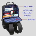 Bopai 851-009911 Business Anti-Diebstahl-wasserdichte Doppel-Umhängetasche mit großem Fassungsvermögen und USB-Ladeanschluss, Größe: 30,5 x 13 x 45 cm, 851-009911 – Bild 11