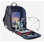 Bopai 851-010128 Business Anti-Diebstahl-wasserdichte Doppel-Umhängetasche mit großem Fassungsvermögen und USB-Ladeanschluss, Größe: 34 x 19 x 43 cm, 851-010128 – Bild 11