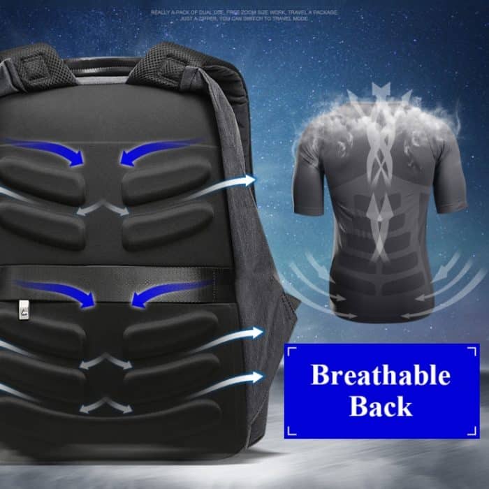 Bopai 851-014518 Wasserdichte dreilagige Business-Umhängetasche mit großem Fassungsvermögen und USB-Ladeanschluss, Größe: 37 x 21 x 47,5 cm, 851-014518 – Bild 14