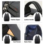 Bopai 851-014518 Wasserdichte dreilagige Business-Umhängetasche mit großem Fassungsvermögen und USB-Ladeanschluss, Größe: 37 x 21 x 47,5 cm, 851-014518 – Bild 10