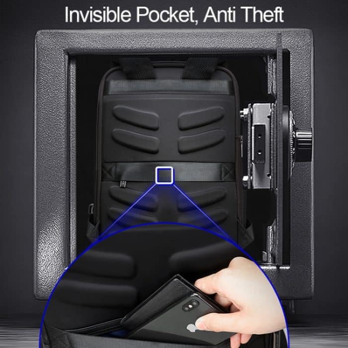 Bopai 61-07311 Diebstahlsicherer, wasserdichter Rucksack für Laptops und Tablets mit großem Fassungsvermögen für 15,6 Zoll und darunter, externer USB-Ladeanschluss, 61-07311 – Bild 15