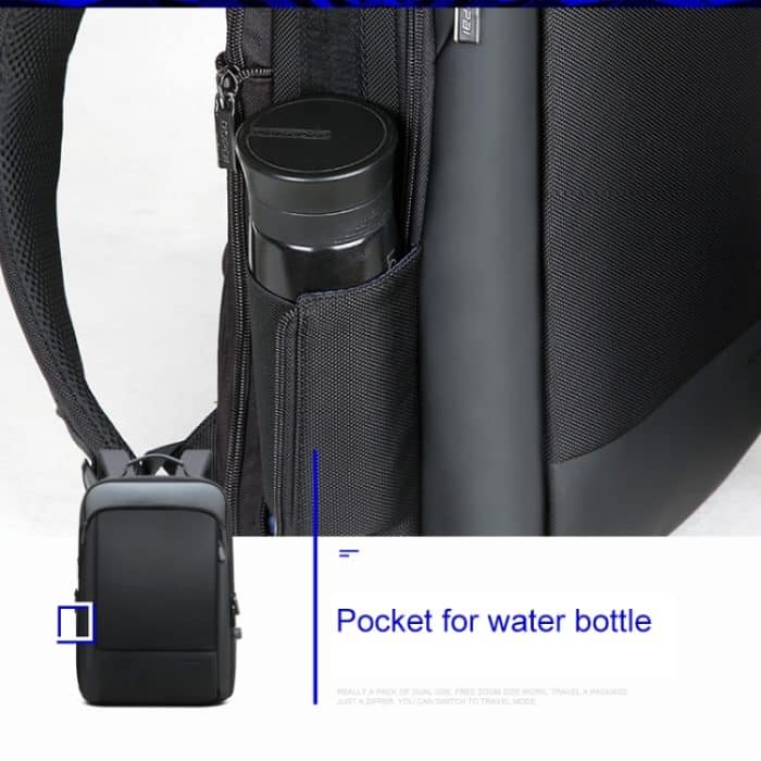 Bopai 61-07311 Diebstahlsicherer, wasserdichter Rucksack für Laptops und Tablets mit großem Fassungsvermögen für 15,6 Zoll und darunter, externer USB-Ladeanschluss, 61-07311 – Bild 6