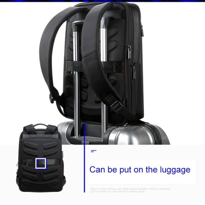 Bopai 61-07311 Diebstahlsicherer, wasserdichter Rucksack für Laptops und Tablets mit großem Fassungsvermögen für 15,6 Zoll und darunter, externer USB-Ladeanschluss, 61-07311 – Bild 7