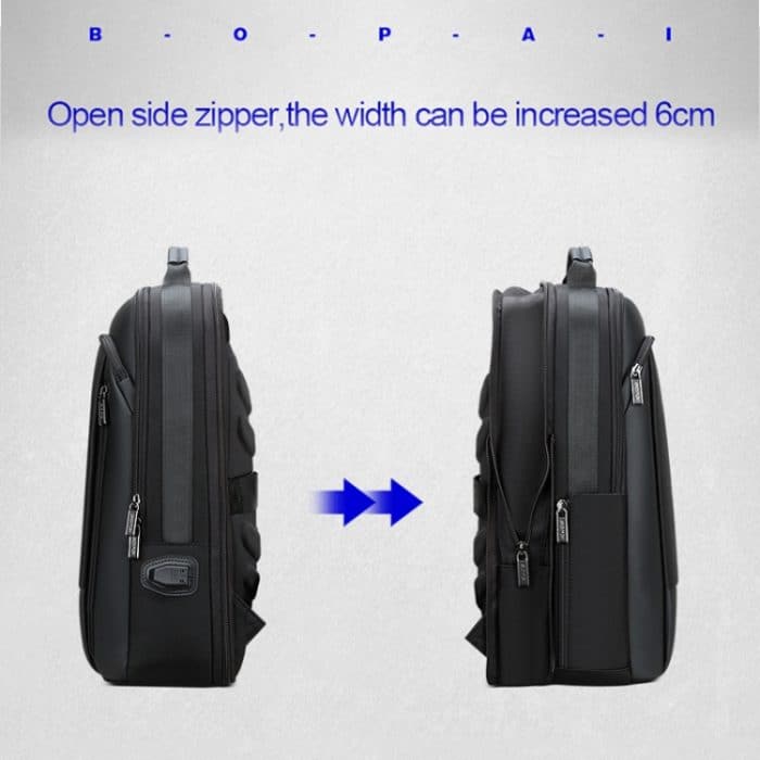Bopai 61-07311 Diebstahlsicherer, wasserdichter Rucksack für Laptops und Tablets mit großem Fassungsvermögen für 15,6 Zoll und darunter, externer USB-Ladeanschluss, 61-07311 – Bild 10