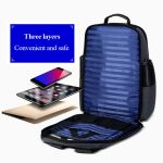 Bopai 851-014318 Modische, atmungsaktive, wasserdichte, diebstahlsichere, dreilagige Doppel-Umhängetasche mit großem Fassungsvermögen für den Außenbereich, mit USB-Ladeanschluss, Größe: 31 x 17 x 44 cm, 851-014318 – Bild 5