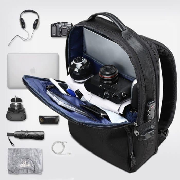 Bopai 61-02511 Geschäftsreise-Rucksack, atmungsaktiv, wasserdicht, Diebstahlschutz, Größe: 30 x 15 x 44 cm, 61-02511 – Bild 9