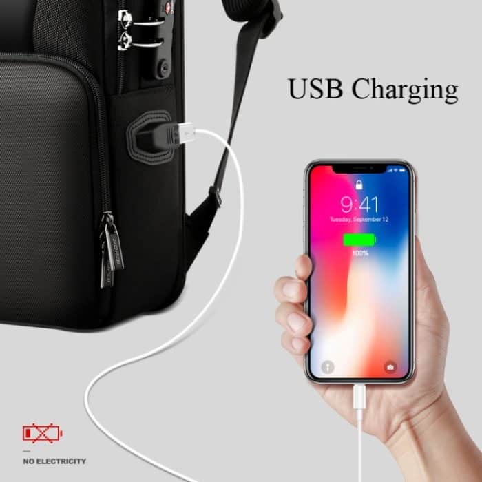 Bopai 61-02511 Geschäftsreise-Rucksack, atmungsaktiv, wasserdicht, Diebstahlschutz, Größe: 30 x 15 x 44 cm, 61-02511 – Bild 10