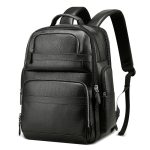 Bopai 851-01981A Top-Narbenleder Business Travel Anti-Diebstahl-Herrenrucksack, Größe: 35x26x44cm