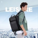 Bopai 851-036611 Atmungsaktiver Herren-Business-Rucksack aus genarbtem Leder mit großem Fassungsvermögen, Größe: 30 x 12 x 43 cm, 851-036611 – Bild 15