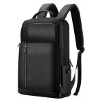 Bopai 851-036611 Atmungsaktiver Herren-Business-Rucksack aus genarbtem Leder mit großem Fassungsvermögen, Größe: 30 x 12 x 43 cm, 851-036611 – Bild 3