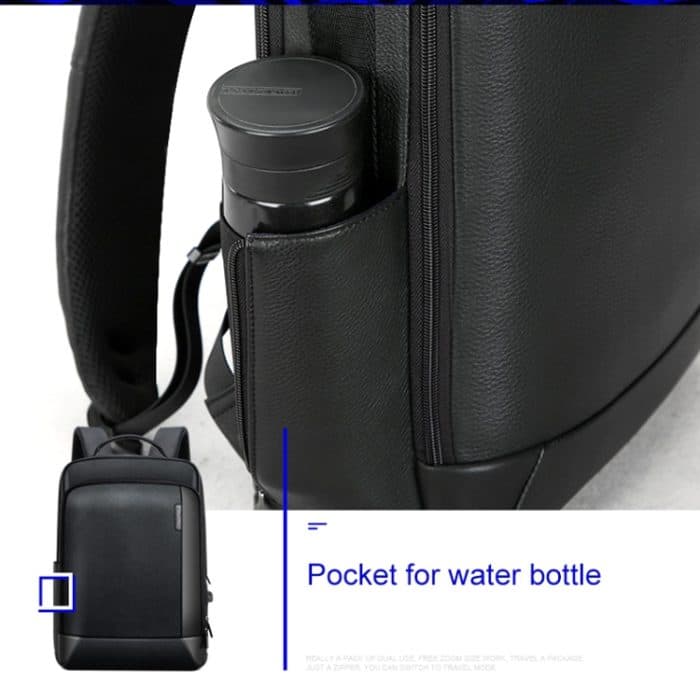 Bopai 851-036611 Atmungsaktiver Herren-Business-Rucksack aus genarbtem Leder mit großem Fassungsvermögen, Größe: 30 x 12 x 43 cm, 851-036611 – Bild 8
