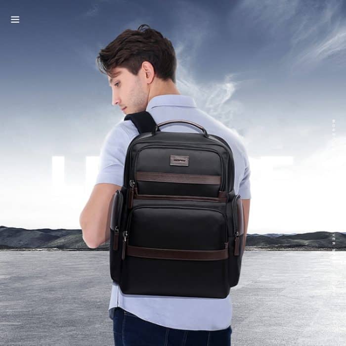 Bopai 751-007301 Business Anti-Diebstahl-wasserdichte Doppel-Umhängetasche mit großem Fassungsvermögen und USB-Ladeanschluss, Größe: 28 x 19 x 42 cm – Bild 16