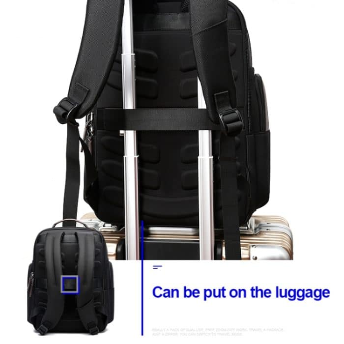 Bopai 751-007301 Business Anti-Diebstahl-wasserdichte Doppel-Umhängetasche mit großem Fassungsvermögen und USB-Ladeanschluss, Größe: 28 x 19 x 42 cm – Bild 9