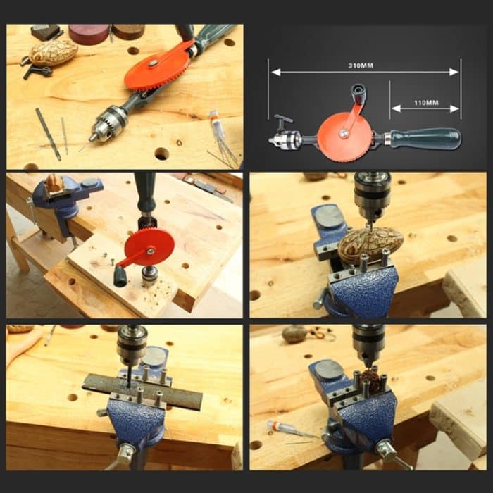 Leistungsstarker manueller Bohrer Stahl-Präzisionsguss DIY Holzbearbeitungsbohrer Universal Handbohrer Lehrmittel – Bild 9