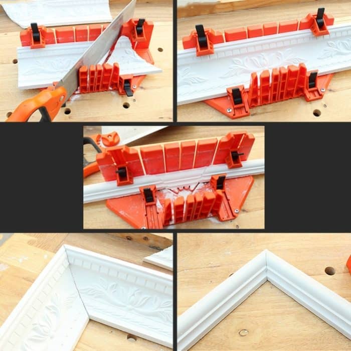 12-Zoll-Gehrungssäge-Schränke Multifunktions-Holzbearbeitungswerkzeuge Home DIY Holzbearbeitungs-Handsägen Klemmbox – Bild 6