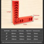 4 Zoll Kunststoff 90 Grad Holzbearbeitung Hilfspositionierer Vierkantlineal Befestigungswerkzeug – Bild 5