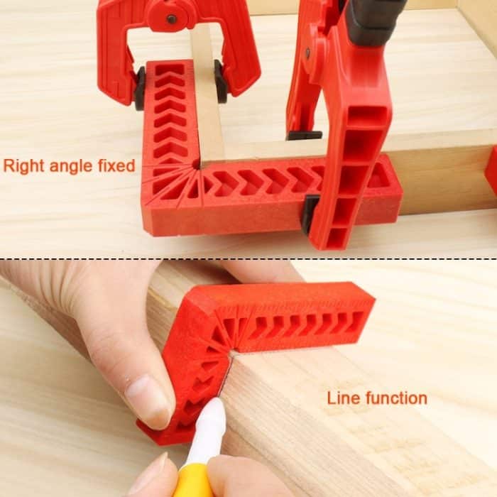 4 Zoll Kunststoff 90 Grad Holzbearbeitung Hilfspositionierer Vierkantlineal Befestigungswerkzeug – Bild 6