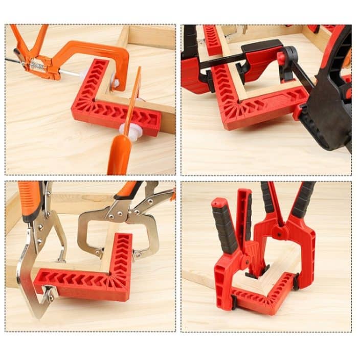 4 Zoll Kunststoff 90 Grad Holzbearbeitung Hilfspositionierer Vierkantlineal Befestigungswerkzeug – Bild 7