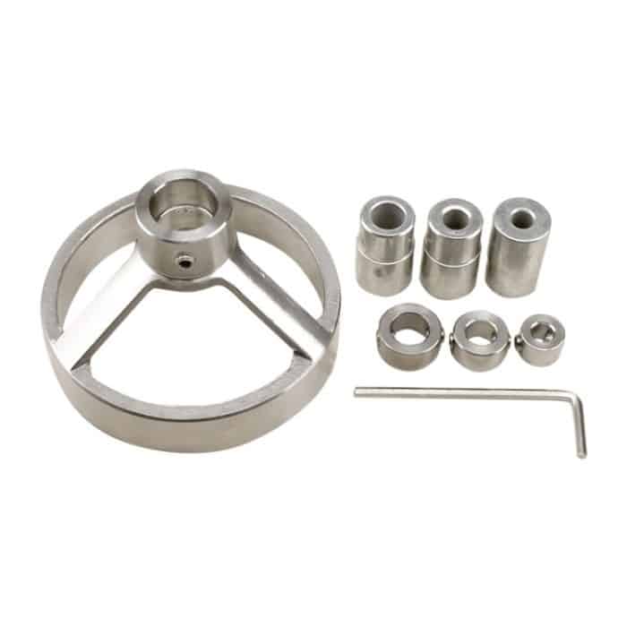 8-in-1-Bohrführung Vertikale Taschenlochlehre 5/6/7/8/9/10/12 mm Bohrerlochsuche Edelstahl-Holzbearbeitungslehre – Bild 2