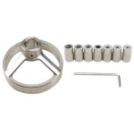 9 in 1 Bohrführung Vertikale Taschenlochlehre 5/6/7/8/9/10/12 mm Bohrerlochsuche Edelstahl-Holzbearbeitungslehre – Bild 2