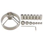 16 in 1 Bohrführung Vertikale Taschenlochlehre 5/6/7/8/9/10/12 mm Bohrerlochsuche Edelstahl-Holzbearbeitungslehre