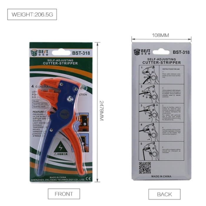 BEST-318 Kabelabstreifer-Schneid- und Crimpzange – Bild 8