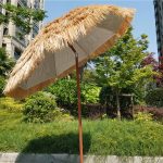 Beach Holiday Shade Imitation Straw Umbrella, Spezifikation: 1,8 m (Kaffee) – Bild 5