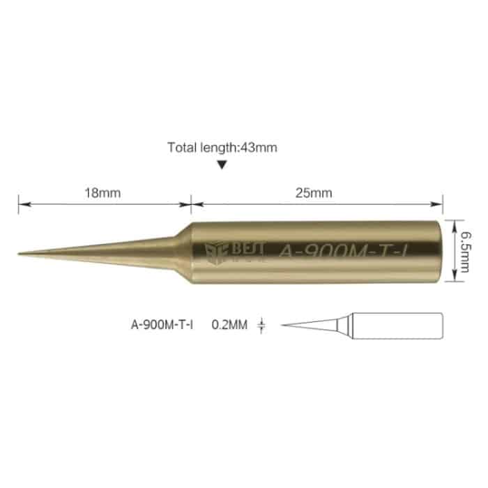 10 PCS BEST Pure Copper Niedertemperatur-Lötkolbenspitze Speziell zum Schweißen von Sprungdraht A-900M-T-I – Bild 5