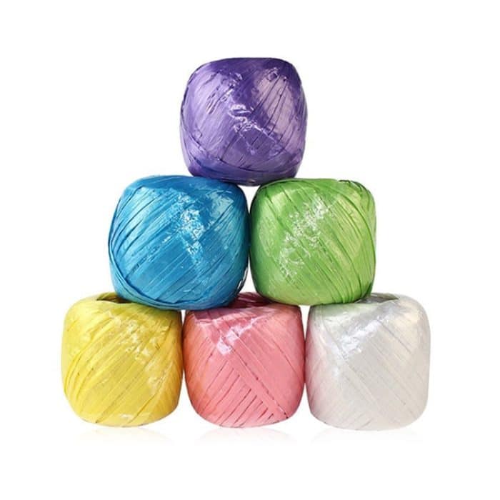 Kunststoffumreifungs-Verpackungsseil, Reißfolie, Strohseil, zufällige Farblieferung – Bild 4