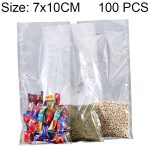 100 PCS Lebensmittel-Vakuumverpackung Transparente Plastiktüte Nylon-Aufbewahrungstasche, Größe: 7 cm x 10 cm