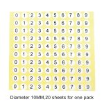 20 PCS runde Form Nummer Aufkleber Schuhgröße Etikett, Nummer 0-9 – Bild 2