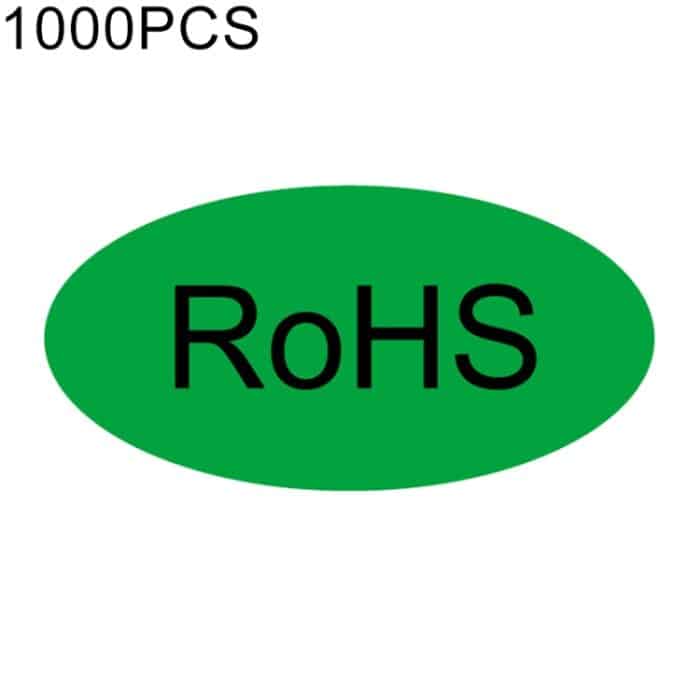 PACK1054.jpg 1000 PCS Oval Shape Selbstklebender RoHS-Aufkleber RoHS-Etikett, Größe: 10x20mm – Bild 1