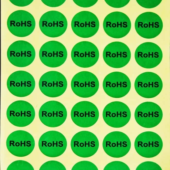 1000 PCS Round Shape Selbstklebender RoHS-Aufkleber RoHS-Etikett, Durchmesser: 10 mm – Bild 3