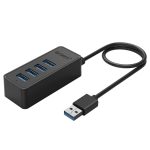 ORICO W5P-U3-30 4-Port USB 3.0 Desktop-HUB mit 30 cm Micro-USB-Kabel-Netzteil, W5P-U3-30 Black, W5P-U3-30 White