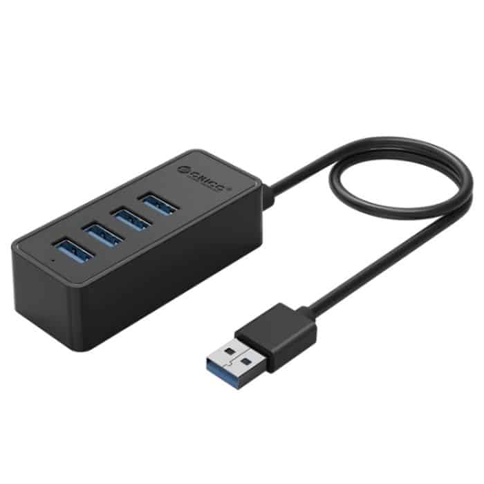 ORICO W5P-U3-100 4-Port USB 3.0 Desktop-HUB mit 100 cm Micro-USB-Kabel-Netzteil, W5P-U3-100 Black, W5P-U3-100 White – Bild 1