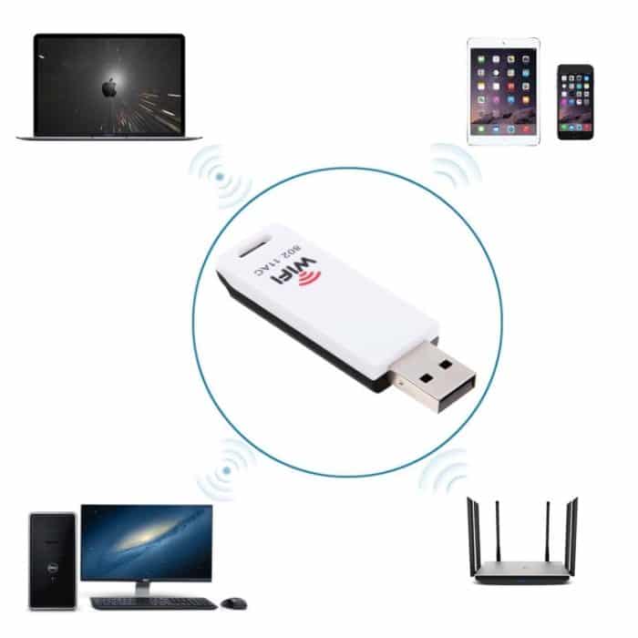 2,4 GHz / 5 GHz Dual-Band-Unterstützung 802.11ac USB WiFi Wireless Adapter – Bild 7