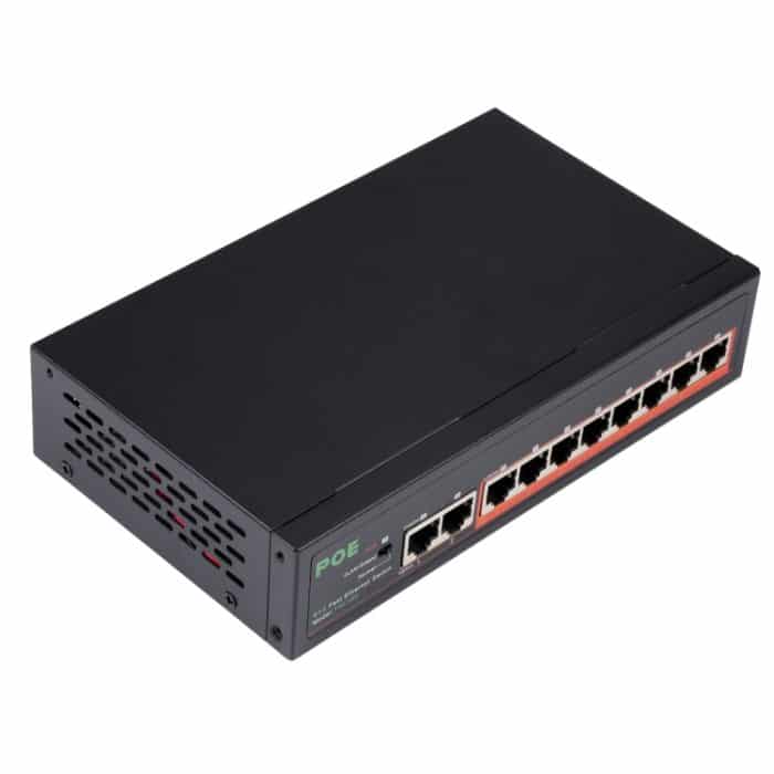 8 Ports 10 / 100Mbps POE-Switch IEEE802.3af Power Over Ethernet-Netzwerk-Switch für IP-Kamera-VoIP-Telefon-AP-Geräte – Bild 2