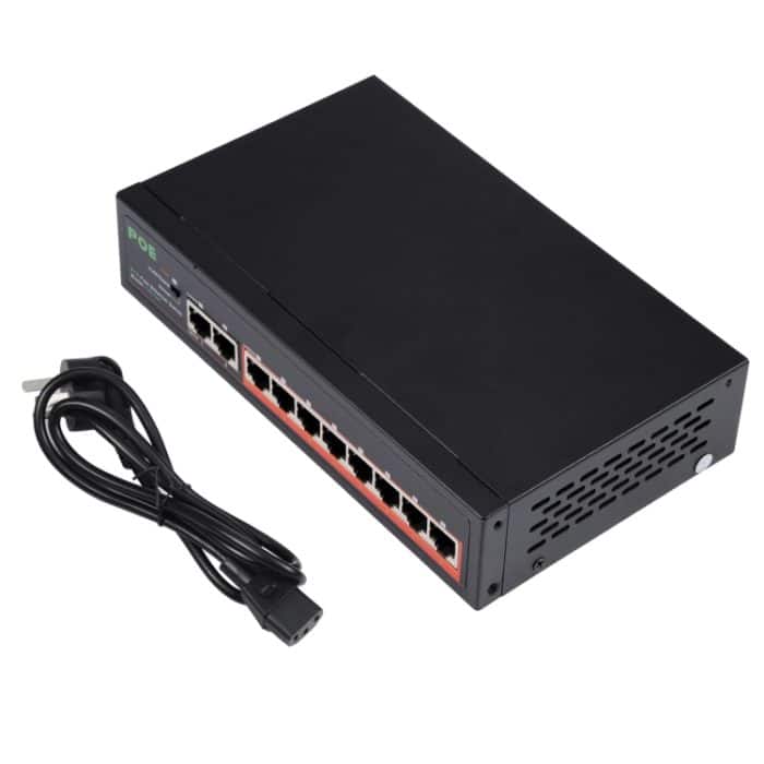 8 Ports 10 / 100Mbps POE-Switch IEEE802.3af Power Over Ethernet-Netzwerk-Switch für IP-Kamera-VoIP-Telefon-AP-Geräte – Bild 4