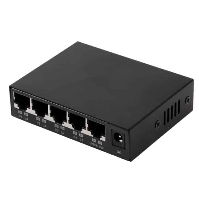 5 Ports POE-Switch mit 10 / 100Mbps IEEE802.3af Power Over Ethernet-Netzwerk-Switch für VoIP-Telefon-AP-Geräte mit IP-Kamera – Bild 4